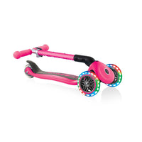 Globber Junior Foldable Scooter Lights Fuchsia - Karout Online -Karout Online Shopping In lebanon - Karout Express Delivery 