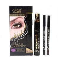 Menow Extreme Curl Mascara+Black & Brown Pencil Makeup/54940 - Karout Online -Karout Online Shopping In lebanon - Karout Express Delivery 