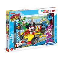 Clementoni Disney Mickey and The Roadster Racers 104 pcs  Puzzle - Karout Online -Karout Online Shopping In lebanon - Karout Express Delivery 