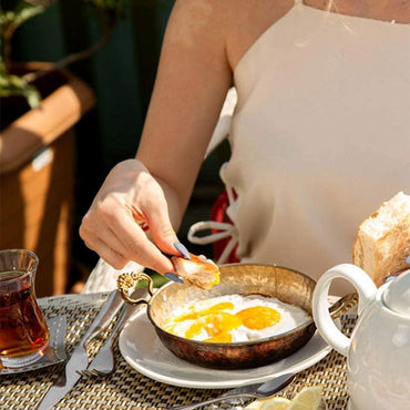 Traditional Handmade Copper Frying Pan for Cooking 15 CM - Karout Online -Karout Online Shopping In lebanon - Karout Express Delivery 