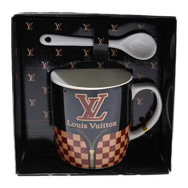 Louis Vuitton Mug with spoon / CH-110/14196/AH14151 - Karout Online -Karout Online Shopping In lebanon - Karout Express Delivery 