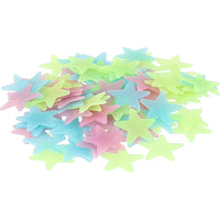 (net) 3D Stars Glow In The Dark Wall Stickers Luminous Fluorescent Wall Stickers 100pcs / 6988016004875 / 2370750000284