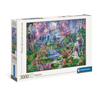 Clementoni Forest Animals in Moon Light 3000 pieces - Karout Online -Karout Online Shopping In lebanon - Karout Express Delivery 