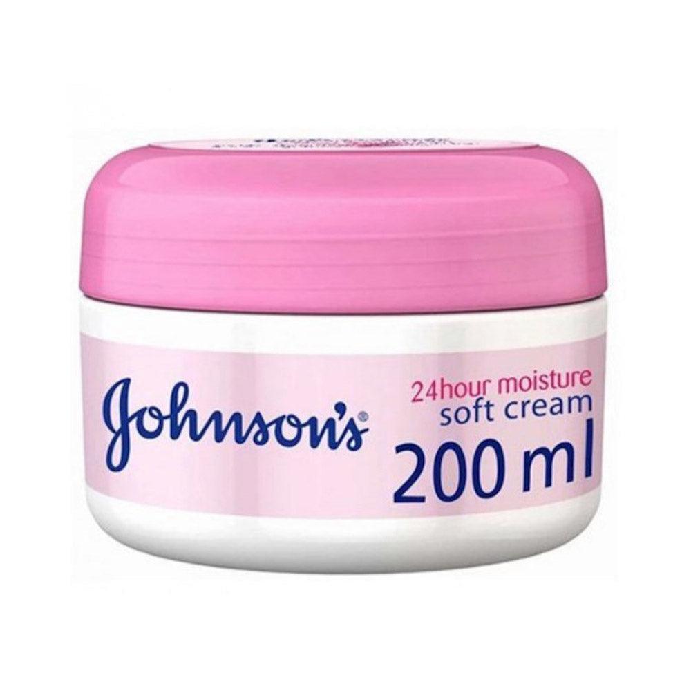 Johnson's 24-hour Moisture Soft Cream 200ml - Karout Online -Karout Online Shopping In lebanon - Karout Express Delivery 