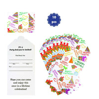 Happy Birthday - Invitations Cards (10 pcs ).