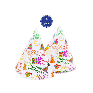 Happy Birthday - Hats (6 pcs).