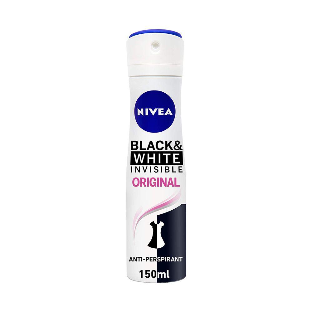 Nivea Invisible Black & White Pure Deodorant Spray For Women, 150ml.