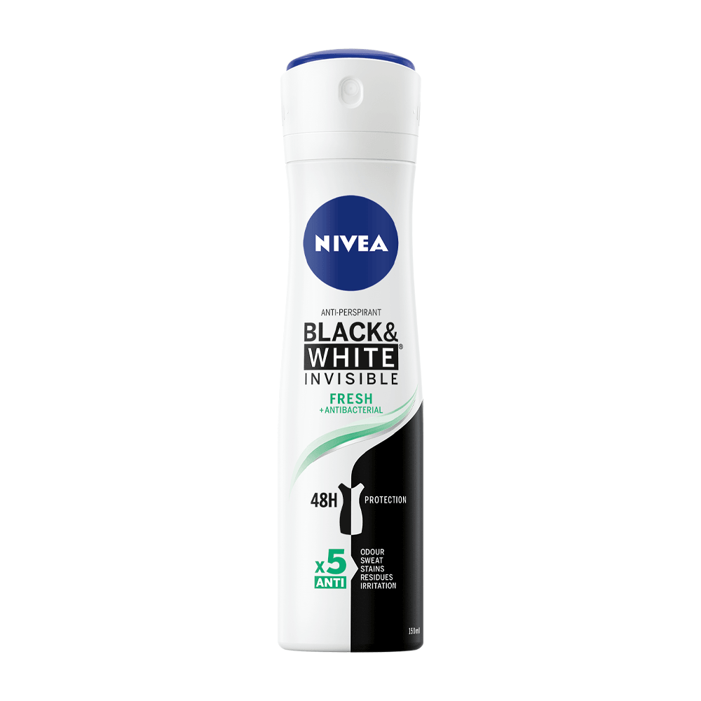 Nivea Anti-Perspirant Deodorant Spray Black & White Fresh 48 Hours Deo 150 ml.