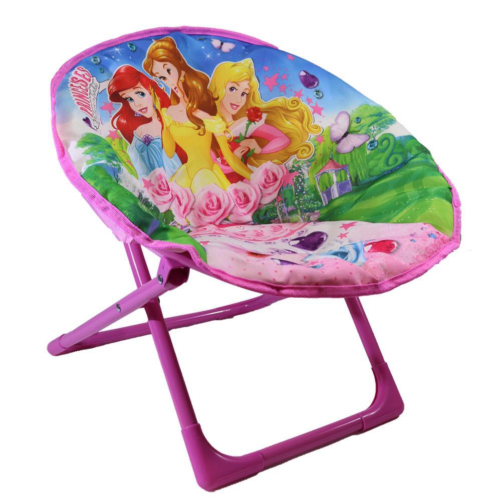Folding Round Soft Padded Chair For Toddlers Kids Princess Toys & Baby