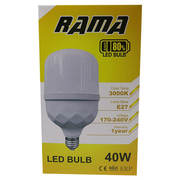 RAMA Led Bulb Warm Light 40 W - Karout Online -Karout Online Shopping In lebanon - Karout Express Delivery 