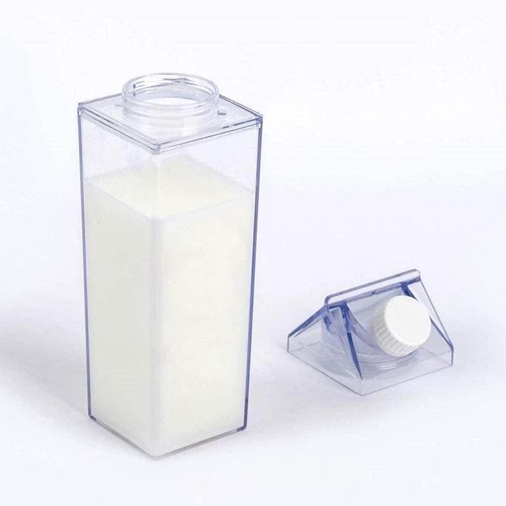 **(NET)**Transparent Portable Plastic Reusable Bottle Juice Water Sports Cup 500ml