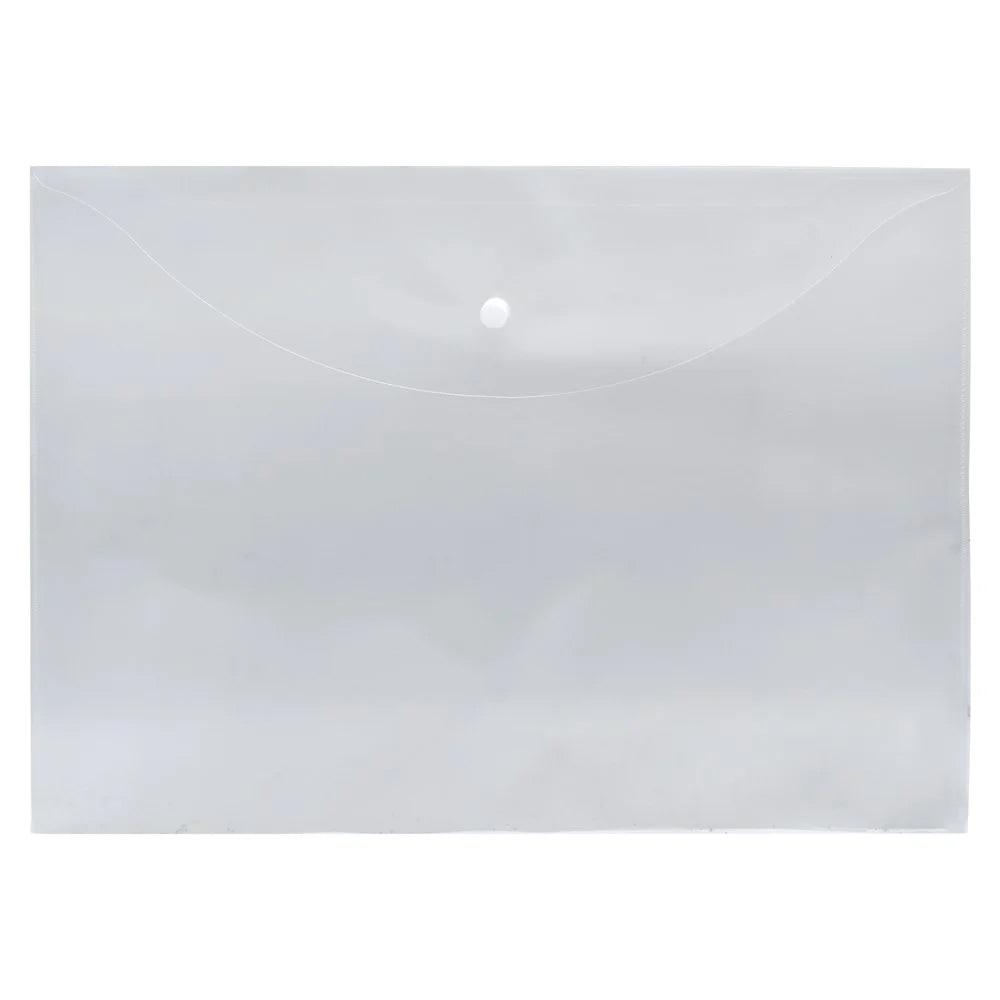 Faber Castell A4 Envelope With Button Transparent - Karout Online -Karout Online Shopping In lebanon - Karout Express Delivery 