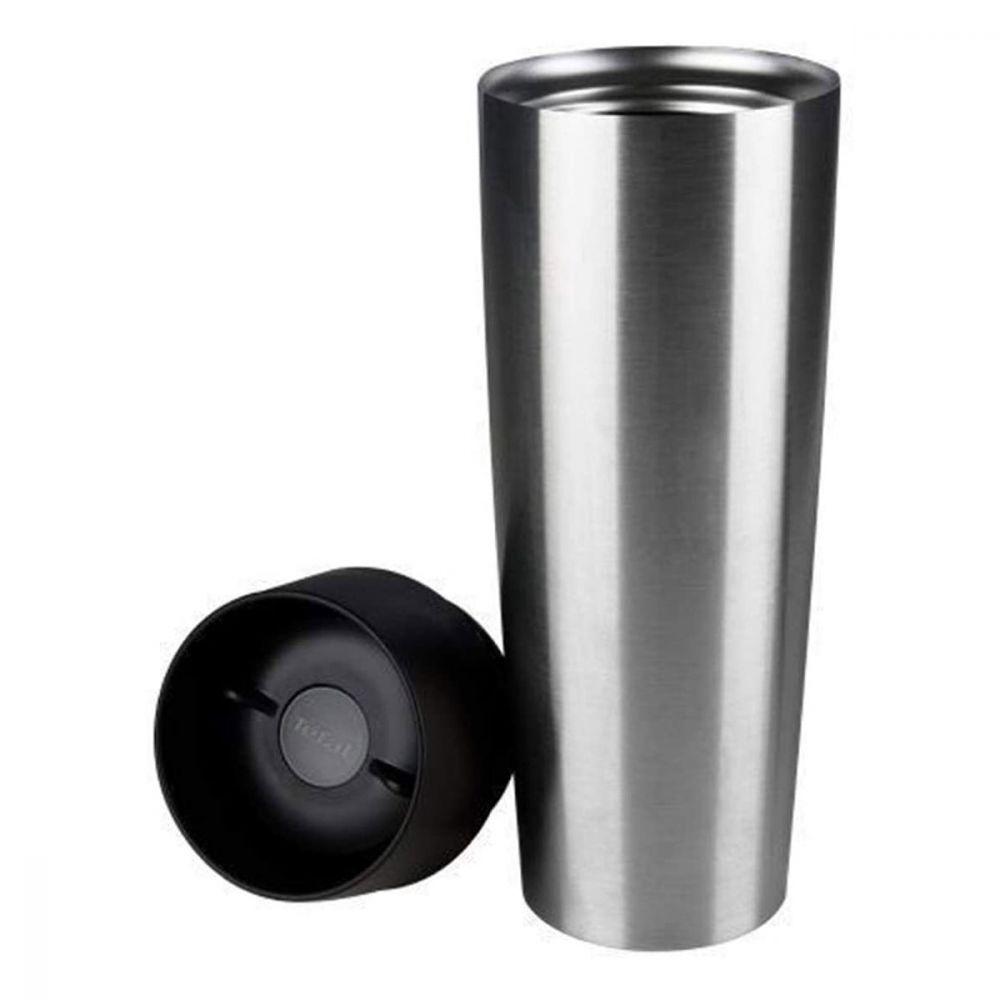 Tefal Stainless Steel Travel Mug 360 ml  Silver / K3080114 - Karout Online -Karout Online Shopping In lebanon - Karout Express Delivery 