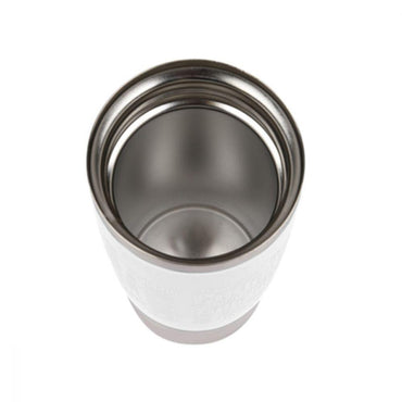 Tefal Stainless Steel Travel Mug 360 ml  White / K3088114 - Karout Online -Karout Online Shopping In lebanon - Karout Express Delivery 