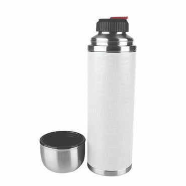 Tefal Senator Vacuum Flask Stainless Steel White 1 Lt / K3067414 - Karout Online -Karout Online Shopping In lebanon - Karout Express Delivery 