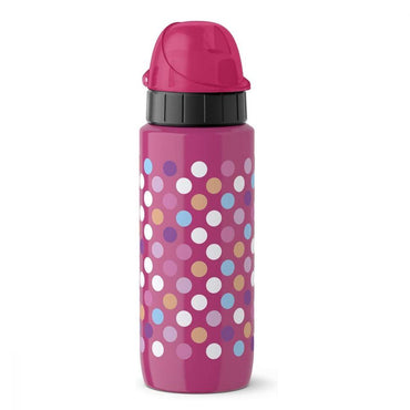 Tefal Drink 2 Go Light Steel Dots Drinking Bottle 600 ml Pink  / K3192412 - Karout Online -Karout Online Shopping In lebanon - Karout Express Delivery 