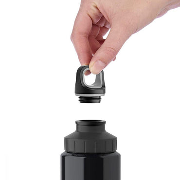 Tefal Drink 2 Go Light Steel Drop Grey Drinking Bottle Screw Lid 600 ml / K3194212 - Karout Online -Karout Online Shopping In lebanon - Karout Express Delivery 