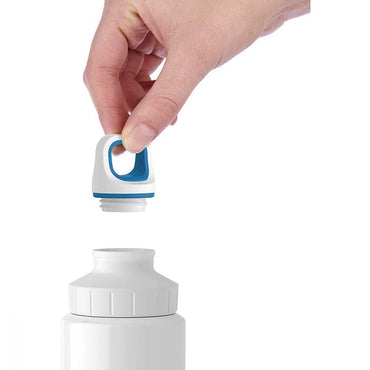 Tefal Drink 2 Go Light Steel Drop Blue Drinking Bottle Screw Lid 600 ml / K3194312 - Karout Online -Karout Online Shopping In lebanon - Karout Express Delivery 