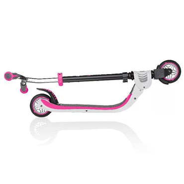 Globber Foldable Scooter Flow 125 White Pink - Karout Online -Karout Online Shopping In lebanon - Karout Express Delivery 