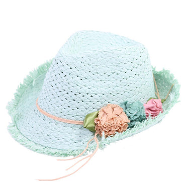 Straw Flower Designed Hat.