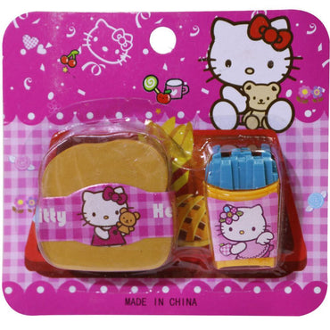 Kids Characters Eraser Set Hello Kitty Stationery