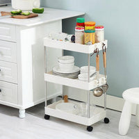 Slim Storage Carts 3 Layer Trolley Wheel Kitchen Tableware Organizer Bathroom Organizer Bracket Storage shelves - Karout Online -Karout Online Shopping In lebanon - Karout Express Delivery 