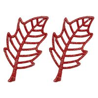 Christmas Glitter Leaf Tree Decoration (2 Pcs)
