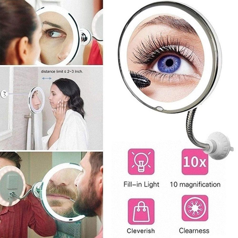 Ultra FLEXIBLE MIRROR 10x Magnification  With Super Strong Suction Cups - Karout Online -Karout Online Shopping In lebanon - Karout Express Delivery 