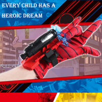 (NET)Spider Man Gloves Launcher Gun with 3 Soft Bullet Toy for Boys / 22FK216