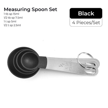 Stainless Steel Pp Measuring Cups Spoons Kitchen Baking Cooking Tools Set 4 pcs