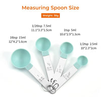 Stainless Steel Pp Measuring Cups Spoons Kitchen Baking Cooking Tools Set 4 pcs