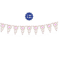 Tropical Flamingo- Flag Banners (9 pcs).