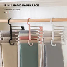 Multifunctional Wardrobe 5 Layers Pants Storage Rack Hangers Holders / 502624/602111 / KN-366