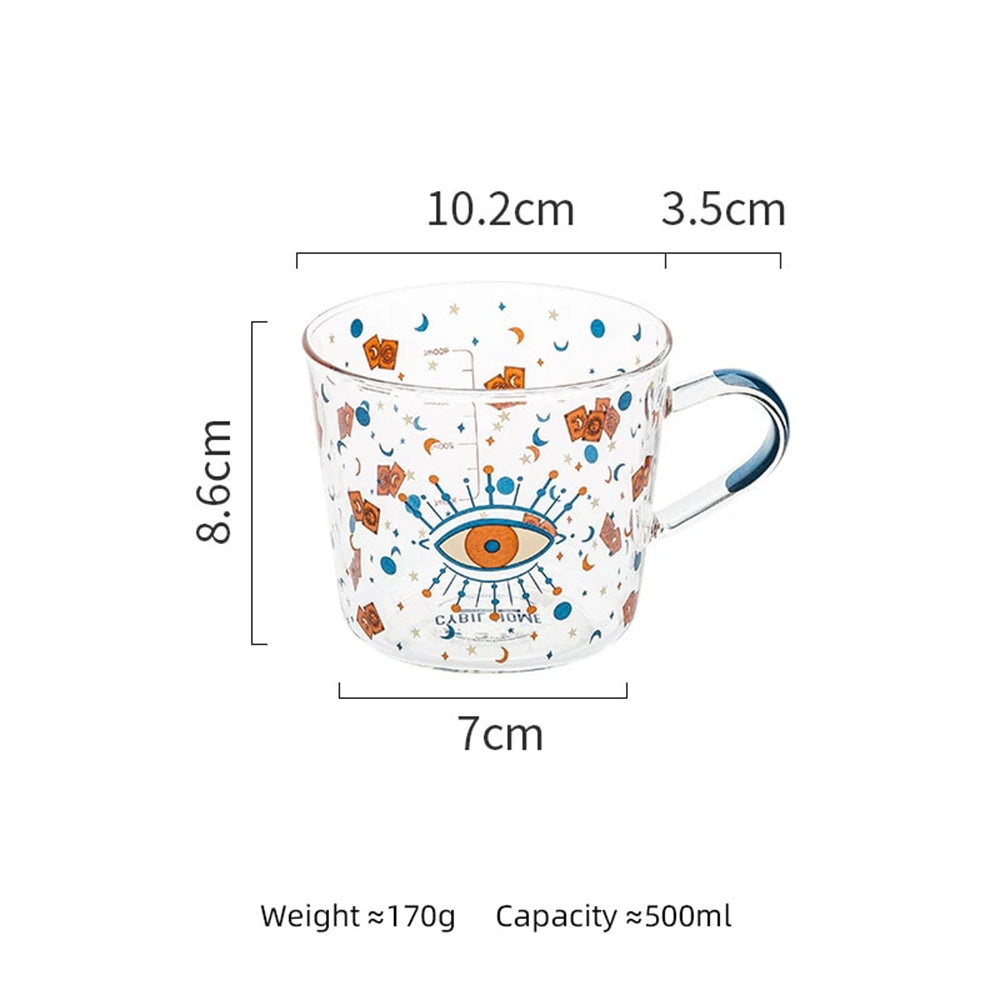 **NET**Creative Scale Glass Mug Breakfast Espresso Coffee Cup Glasses Household Drinkware / 9446053