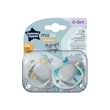 Tommee Tippee Moda Midnight Jungle Soothers 2 Pcs 0-6m / 333841