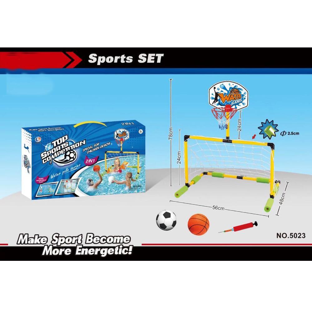 Top Sports Competition 2 In 1 Water Polo Series Basketball & Football Toys Baby