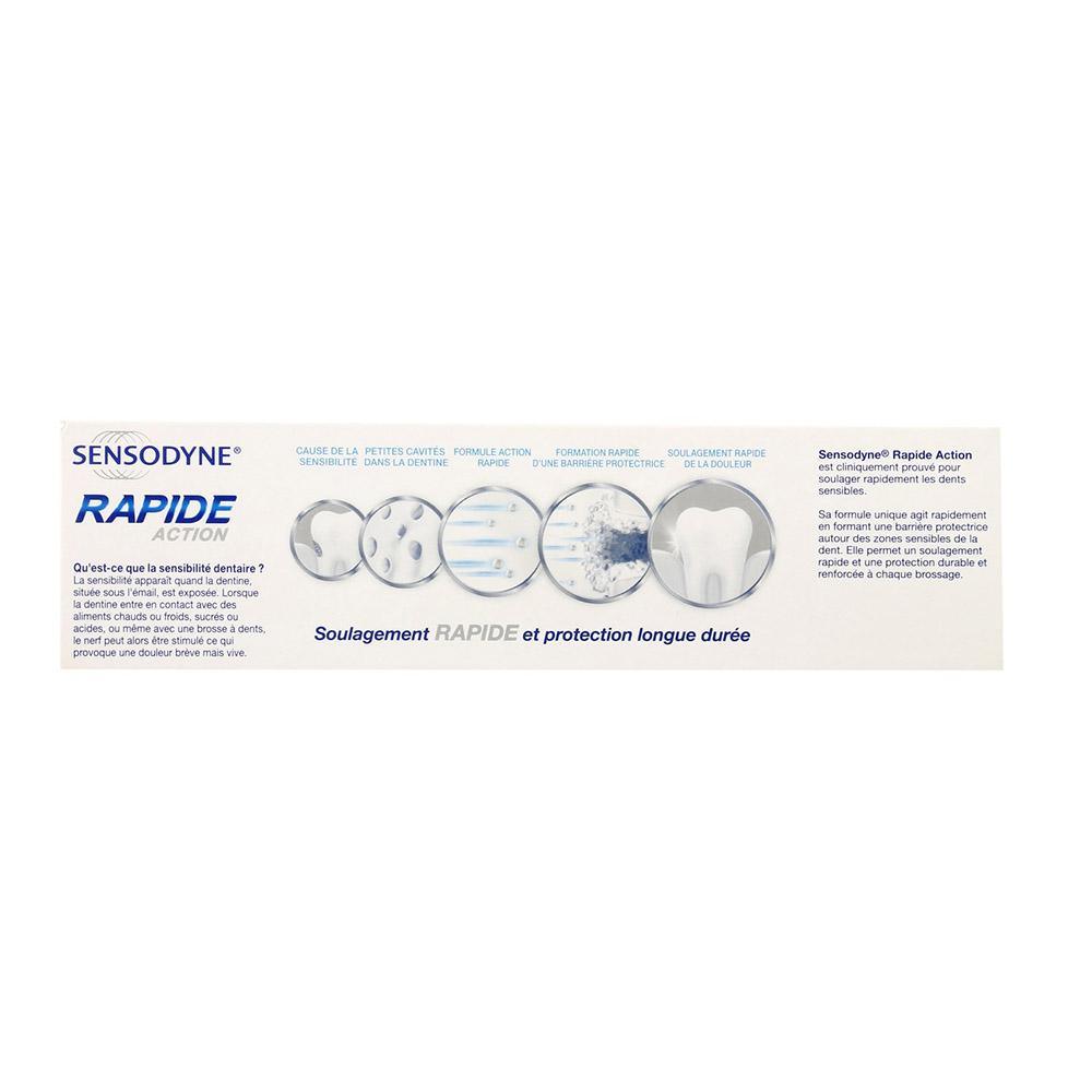 SENSODYNE Rapid Action Whitening Toothpaste SENSODYNE Rapid Action Whitening Toothpaste the 75 ml tube.