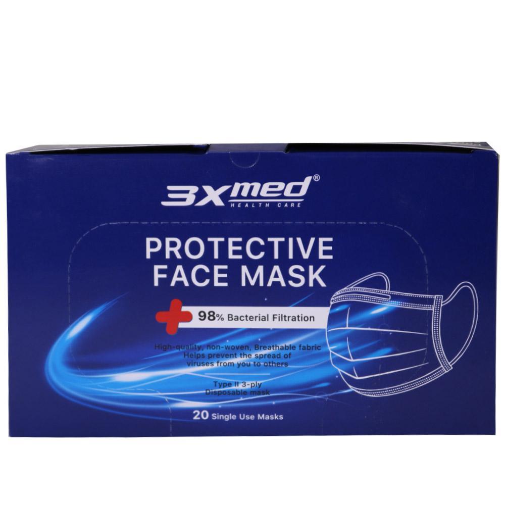 3Xmed Protective Face Mask 20 pcs Single Use - Karout Online