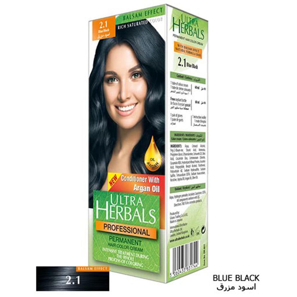 Ultra Herbals Professional Hair Color Cream 2.1 Blue Black - Karout Online -Karout Online Shopping In lebanon - Karout Express Delivery 