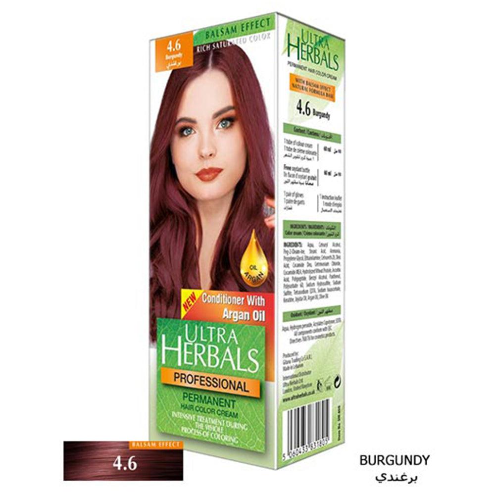 Ultra Herbals Professional Hair Color Cream 4.6 Burgundy - Karout Online -Karout Online Shopping In lebanon - Karout Express Delivery 