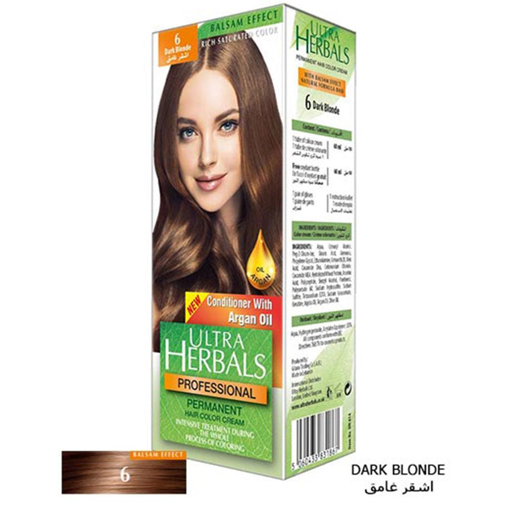 Ultra Herbals Professional Hair Color Cream 6 Dark Blonde - Karout Online -Karout Online Shopping In lebanon - Karout Express Delivery 