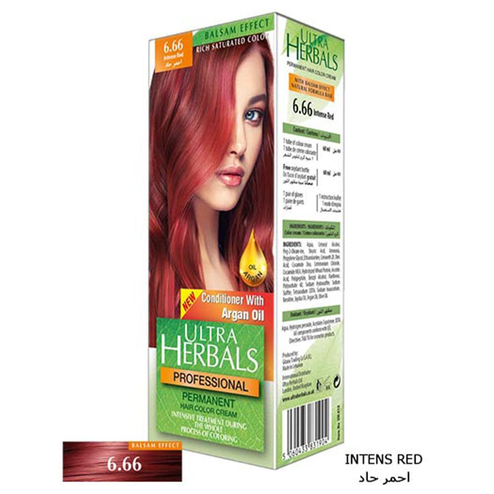 Ultra Herbals Professional Hair Color Cream 6.66 Intense Red - Karout Online -Karout Online Shopping In lebanon - Karout Express Delivery 