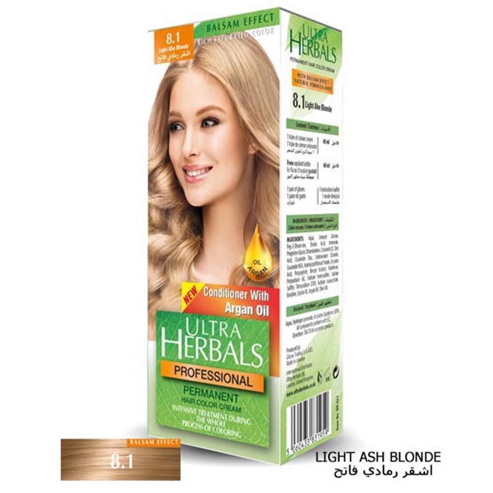 Ultra Herbals Professional Hair Color Cream 8.1 Light Ash Blonde - Karout Online -Karout Online Shopping In lebanon - Karout Express Delivery 