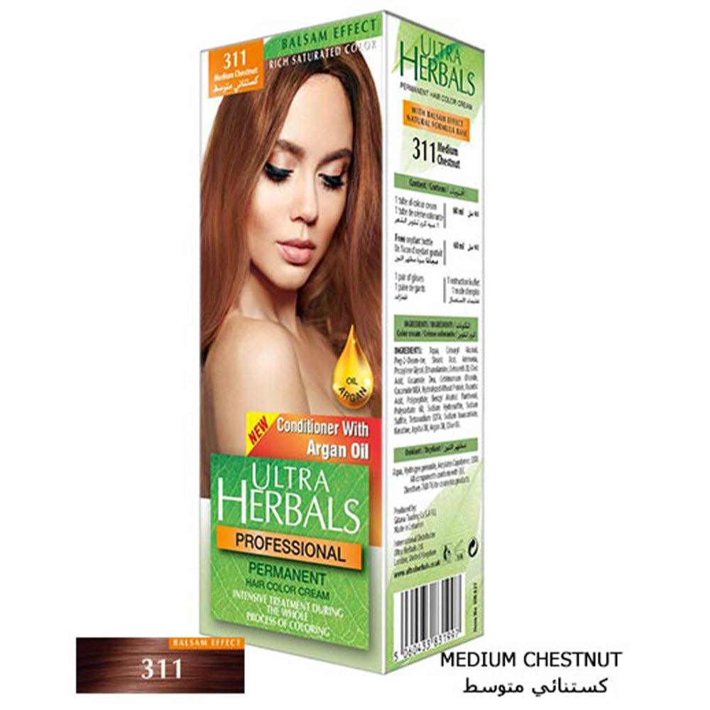 Ultra Herbals Professional Hair Color Cream 311 Medium Chestnut - Karout Online -Karout Online Shopping In lebanon - Karout Express Delivery 