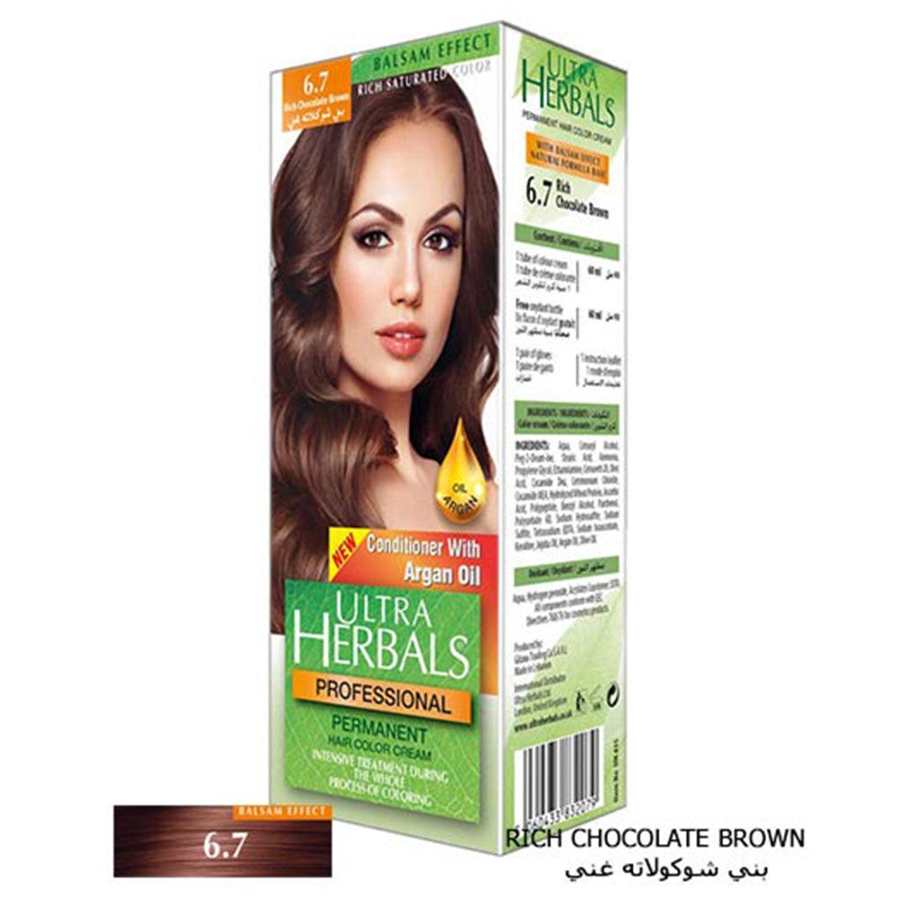 Ultra Herbals Professional Hair Color Cream 6.7 Rich Chocolate Brown - Karout Online -Karout Online Shopping In lebanon - Karout Express Delivery 