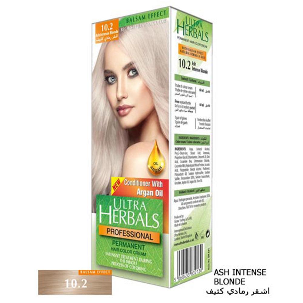 Ultra Herbals Professional Hair Color Cream 10.2 Ash Intense Blonde - Karout Online -Karout Online Shopping In lebanon - Karout Express Delivery 