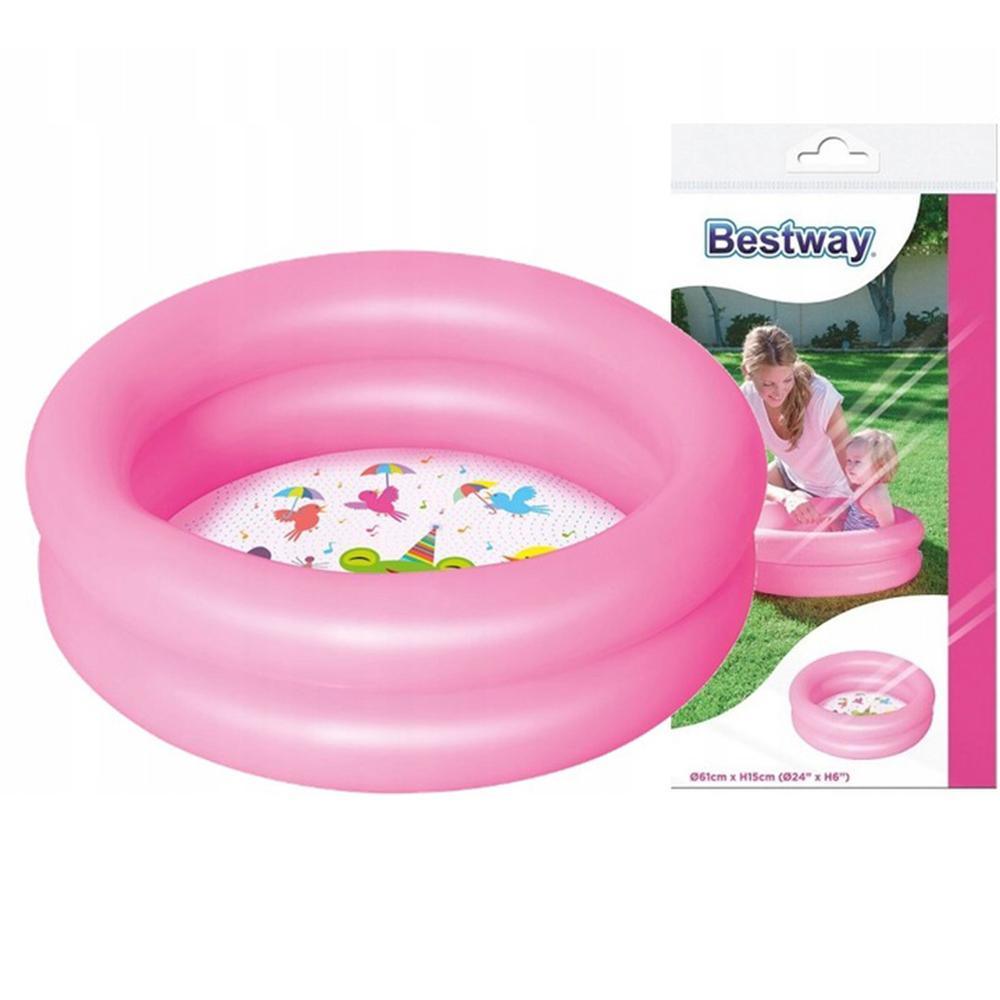 Bestway 51061 Round 2-Ring Kiddie Pool Kids Plastic Swimming Summer