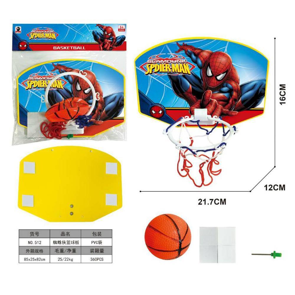 Plastic Spiderman Mini Basketball Backboard Set With Basket Ball Toys & Baby