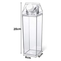 **(NET)**Transparent Portable Plastic Reusable Bottle Juice Water Sports Cup 500ml