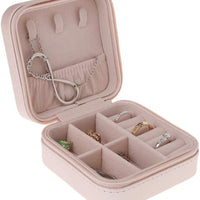 **NET**Portable Leather Travel Jewelry Box Jewelry Organizer / KC23-213 / 6920233814257